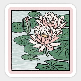 Pink lotus flower Sticker